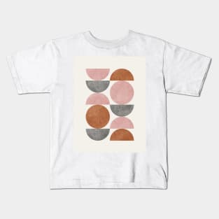 Pink Brown Retro Scandinavian Kids T-Shirt